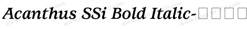 Acanthus SSi Bold Italic字体转换